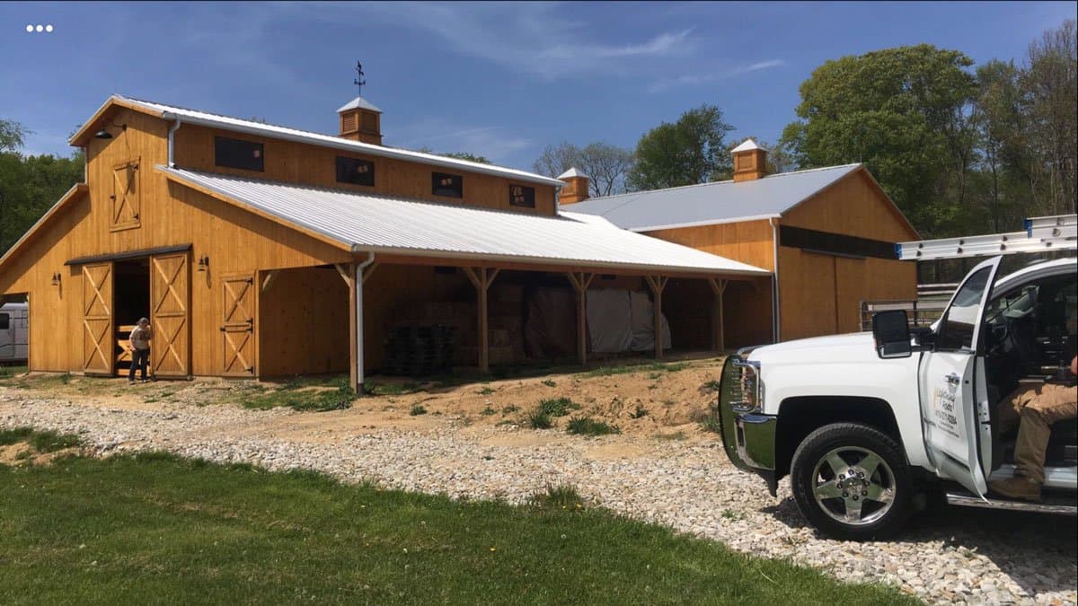 RS Lightning Protection work on a farm & barn property